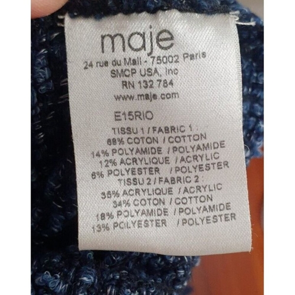 Maje Tweed Mini Rabata Dress Size: 1 - Picture 8 of 12